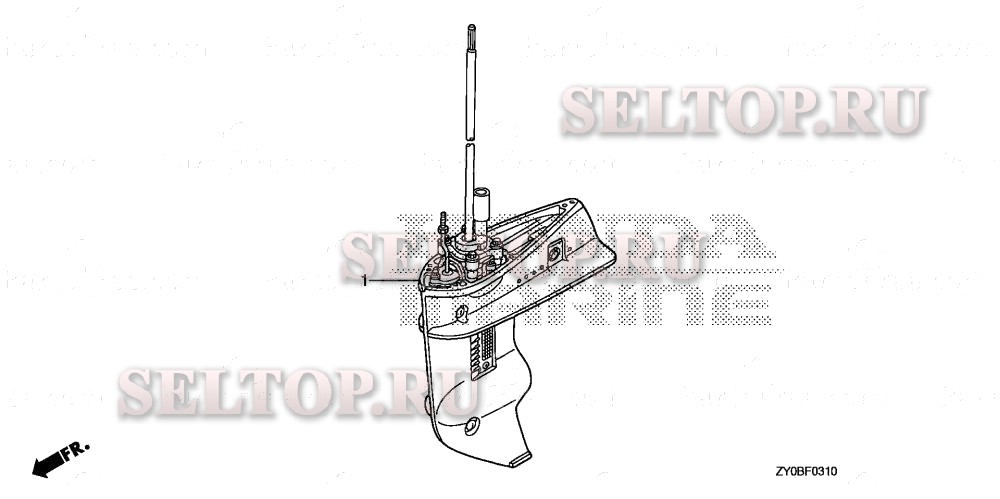 Корпус редуктора в сборе для Honda BF15DK2 LHSA