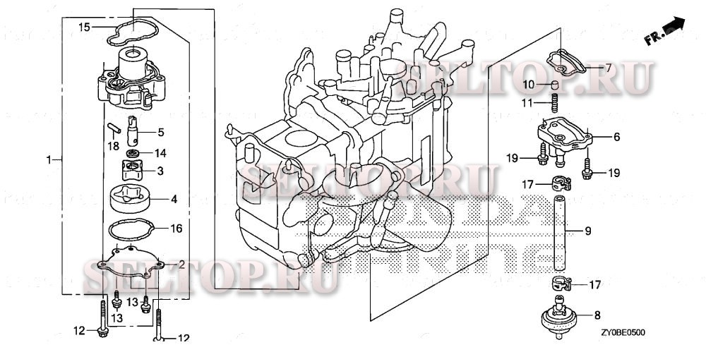 Масляный насос для Honda BF15DK2 LHSA
