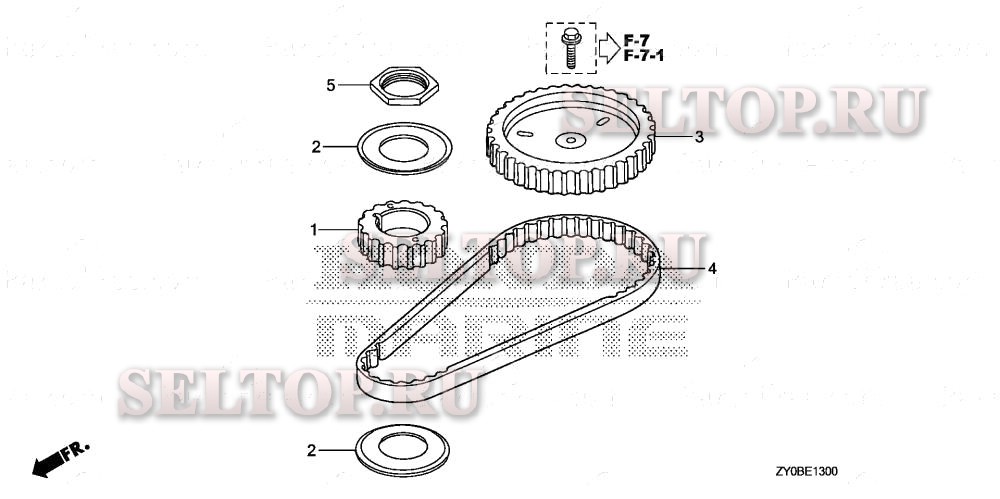 Зубчатый ремень привода для Honda BF15DK2 LHSA