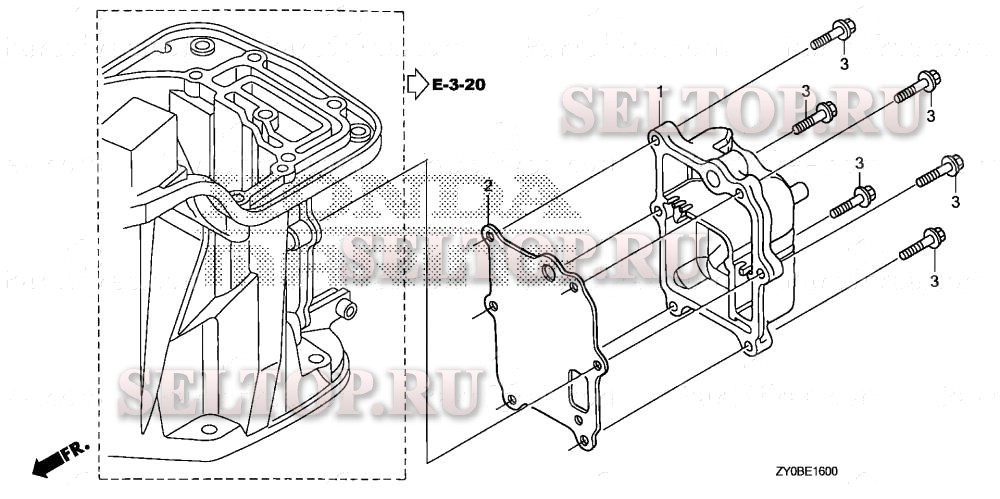 Крышка выпускного коллектора для Honda BF15DK2 LHTA