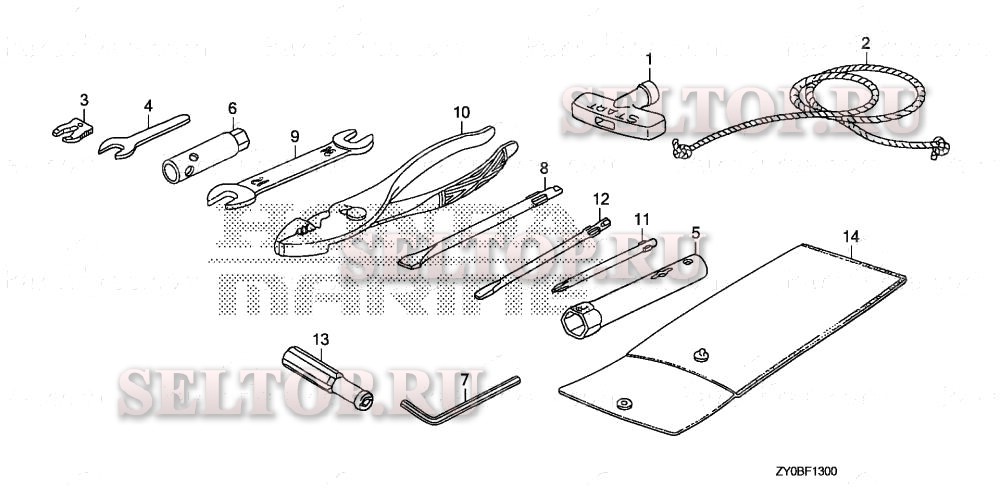 Инструмент для Honda BF15DK2 SHA