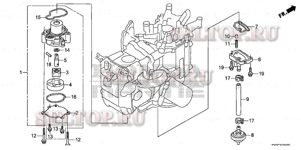 Масляный насос для Honda BF15DK3 LHTA