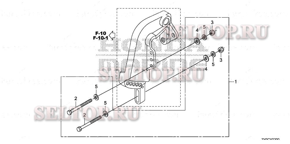 Подвесной монтажный комплект для Honda BF15DK3 LHTA