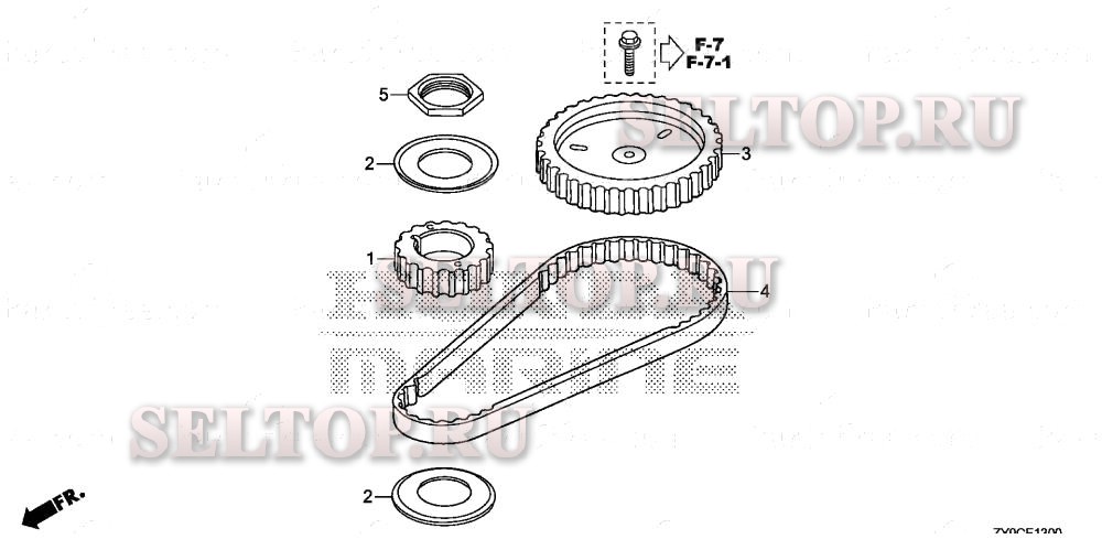 Зубчатый ремень привода для Honda BF15DK3 LHTA
