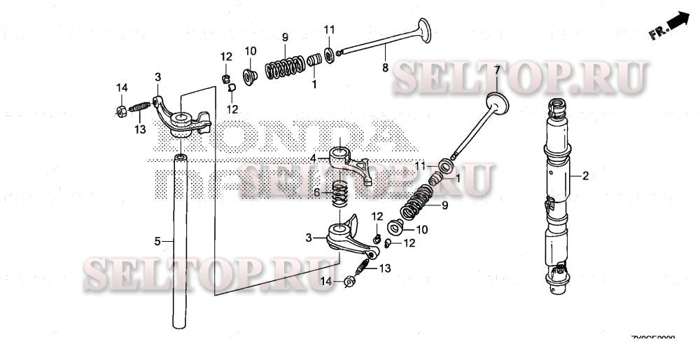 Распредвал, клапана для Honda BF15DK3 SHA