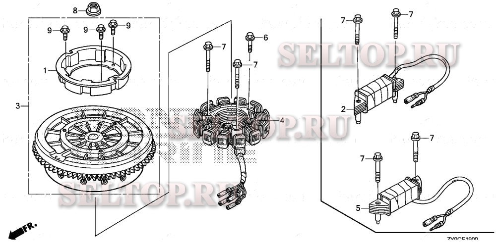 Маховик для Honda BF15DK3 SHA