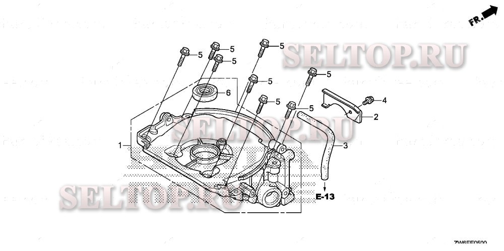 Корпус с датчиком уровня масла для Honda BF2.3DK2 LCHA