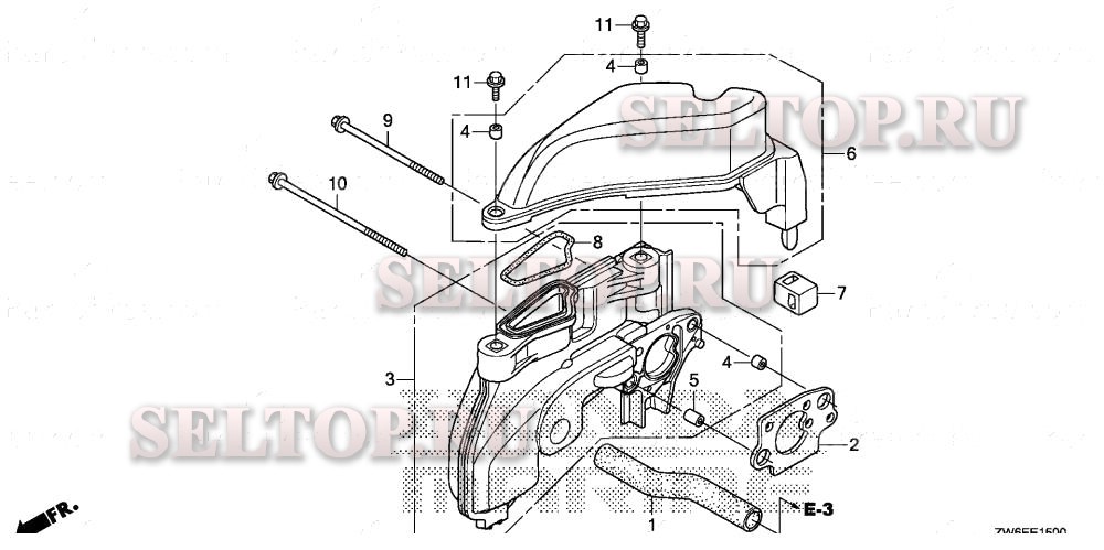 Воздуховод для Honda BF2.3DK2 SCHA