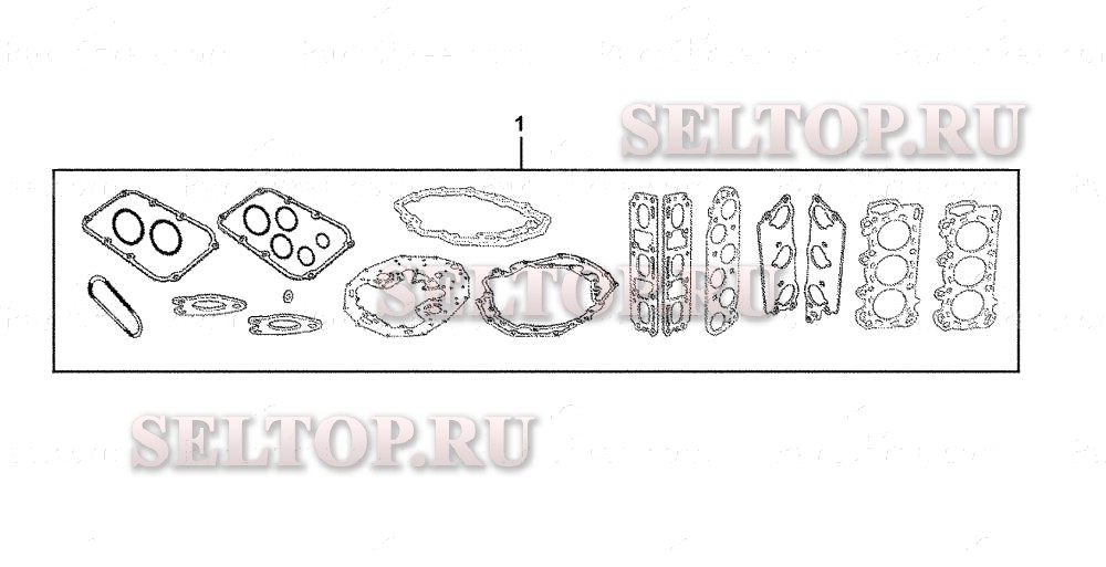 Комплект прокладок (шорт-блок и головка в сборе) для Honda BF200A3 XXA