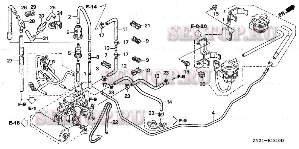 Трубопровод для Honda BF200A3 XXA
