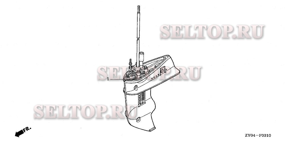 Корпус редуктора в сборе для Honda BF20D3 LHGA