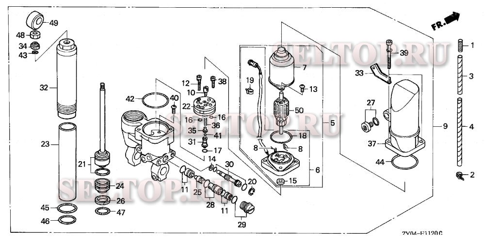 Power trim-tilt для Honda BF20D3 LHTA