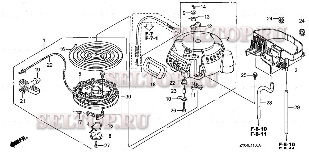 Ручной стартер для Honda BF20D3 LHTA