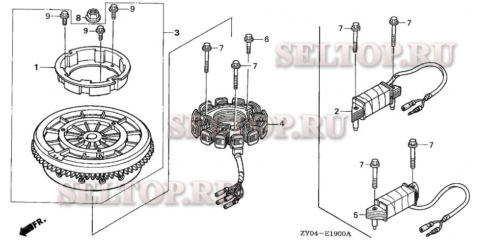 Маховик для Honda BF20D3 SRA