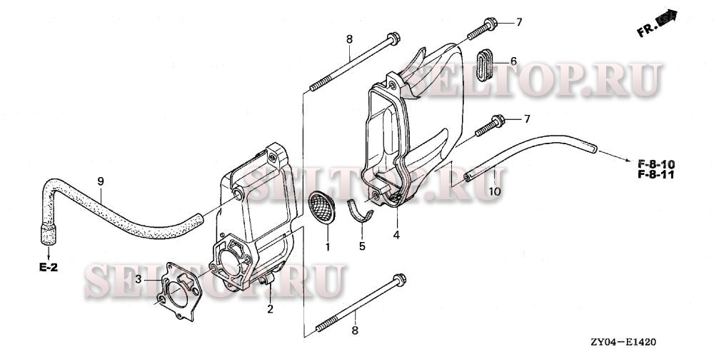 Крышка глушителя для Honda BF20D3 SRA