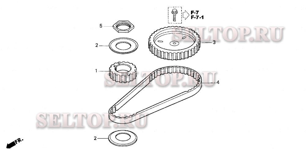 Зубчатый ремень привода для Honda BF20D3 SRA
