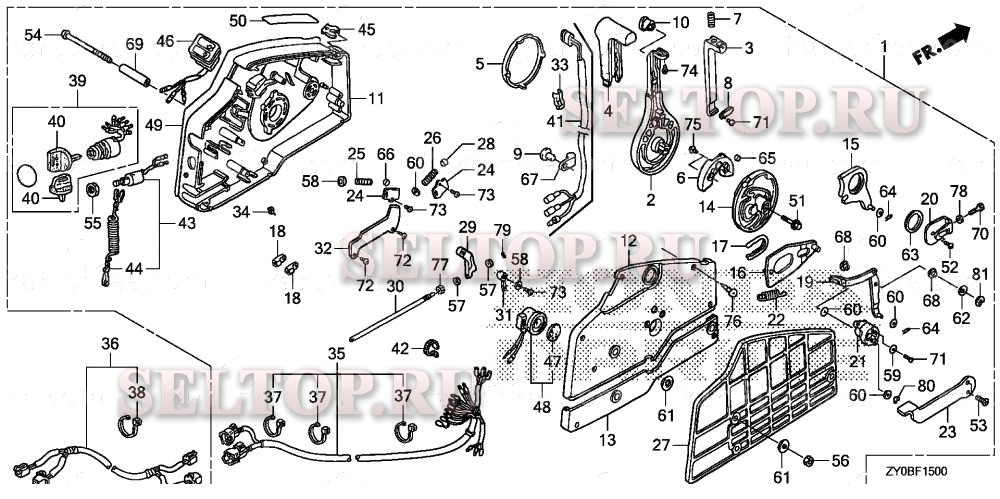 Honda bf50 схема