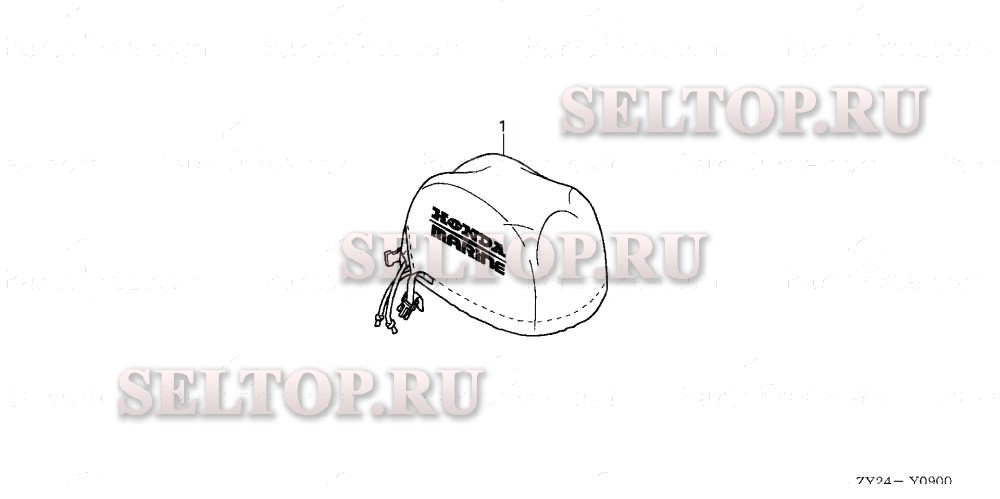 Крышка двигателя (вспомогательное мягкое покрытие) для Honda BF225A2 LA