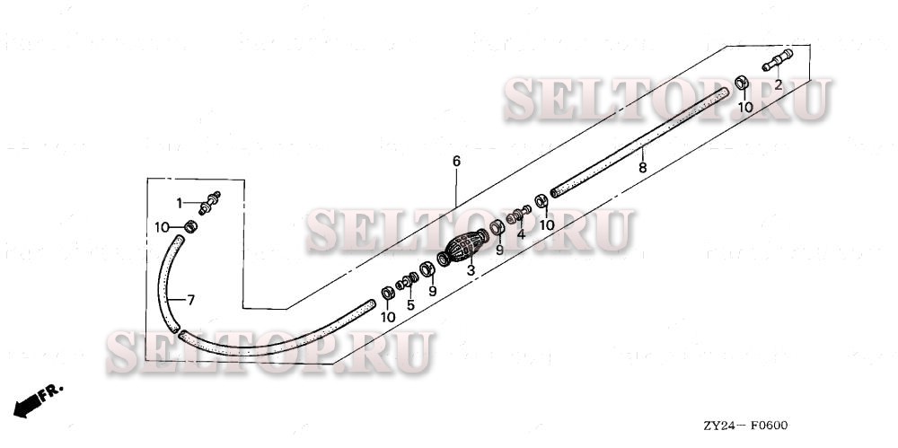 Топливная трубка для Honda BF225A2 XXCA