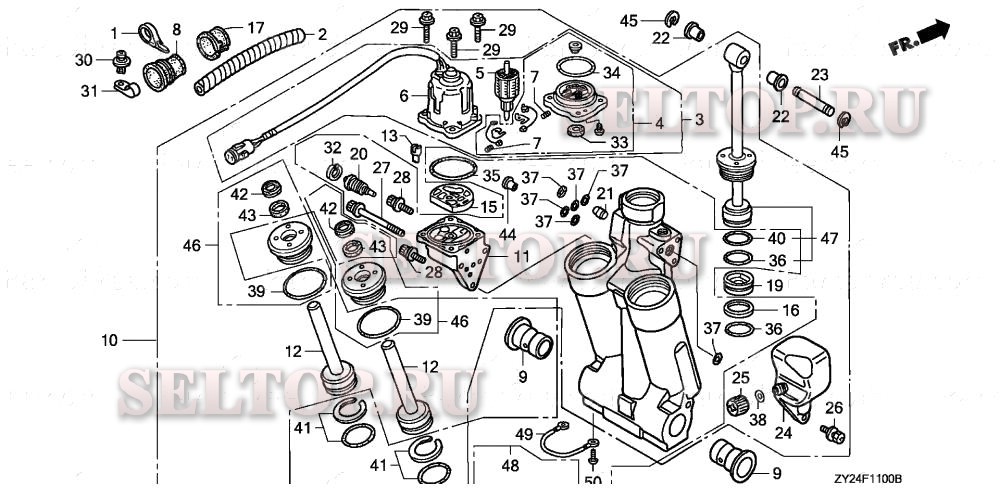 Power trim-tilt для Honda BF225A2 XXCA