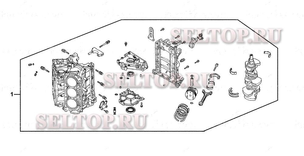 Шорт-блок для Honda BF225A3 XCA