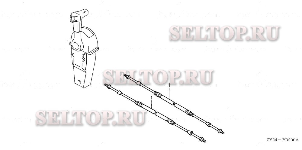 Кабель (single) для Honda BF225A4 LA