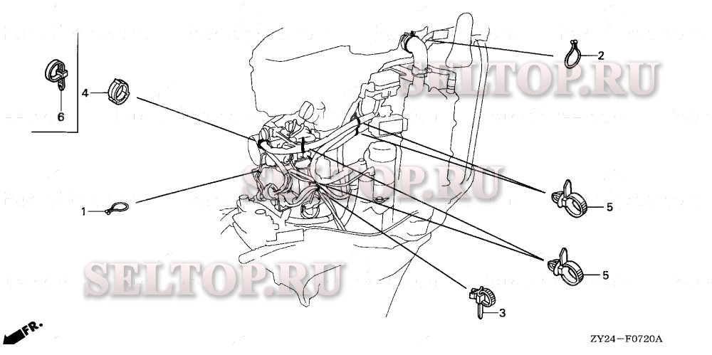 Хомут для Honda BF225A5 LA
