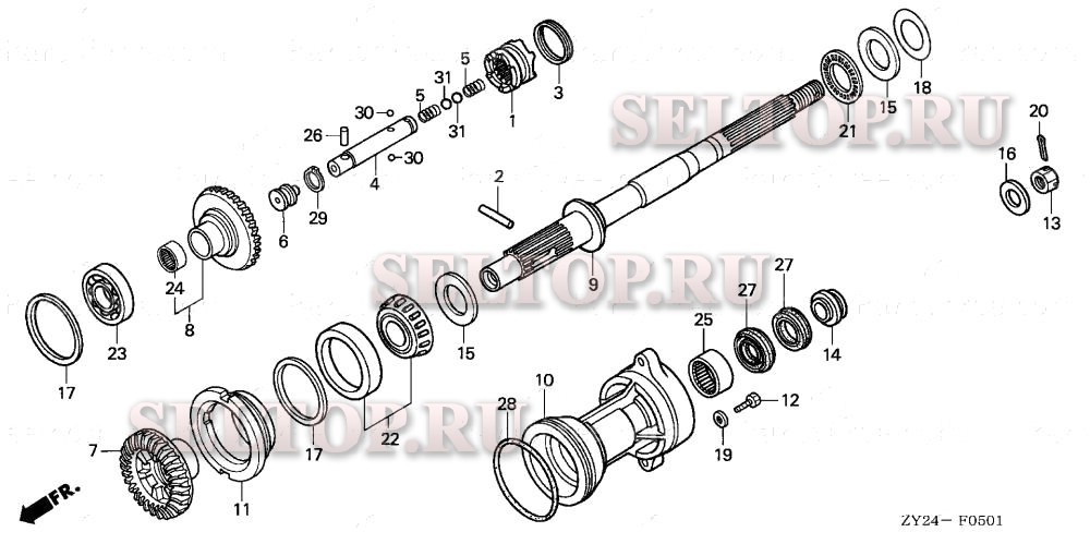 Карданный вал (2) для Honda BF225A5 XCA