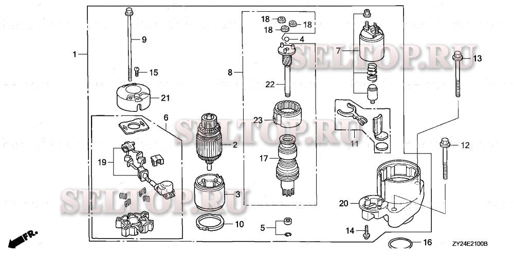Стартер для Honda BF225A5 XXA