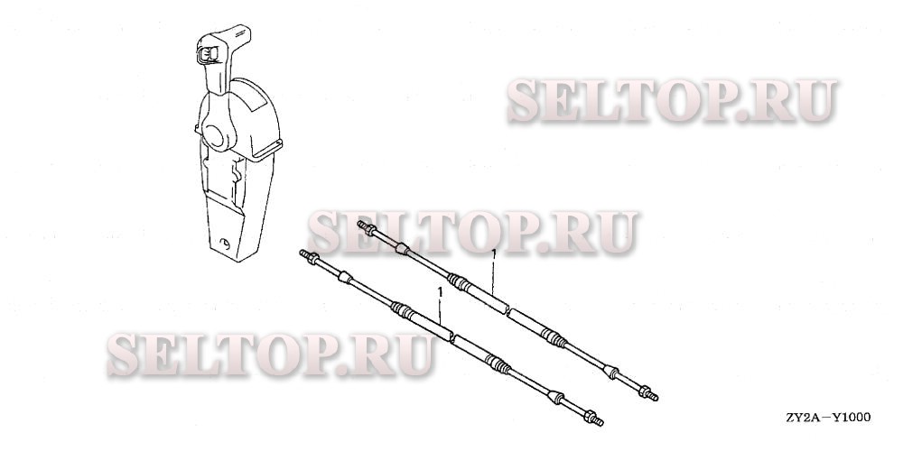 Кабель (single) для Honda BF225A6 XXA