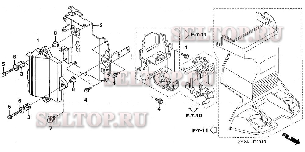Электронный блок управления для Honda BF225A6 XXA