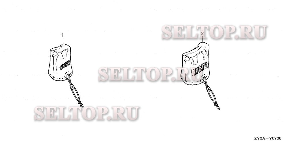 Комплект крышки дистанционного управления для Honda BF225A6 XXA