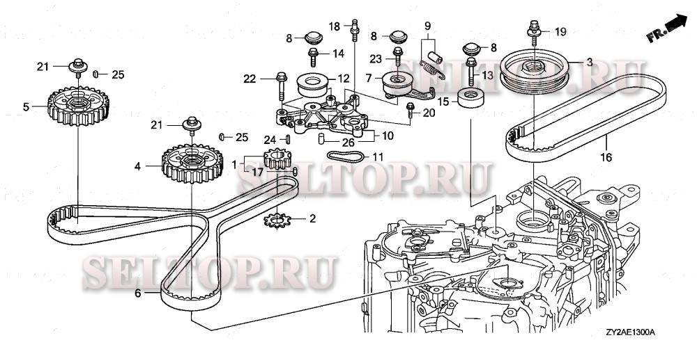 Зубчатый ремень привода для Honda BF225A6 XXA