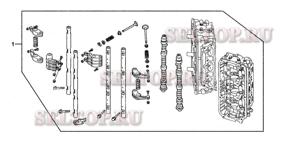Головка цилиндров в сборе для Honda BF225AK0 XXA