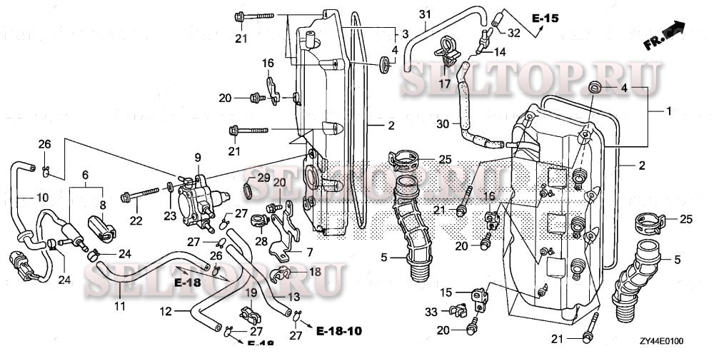 Крышка головки цилиндра для Honda BF225AK1 XCA