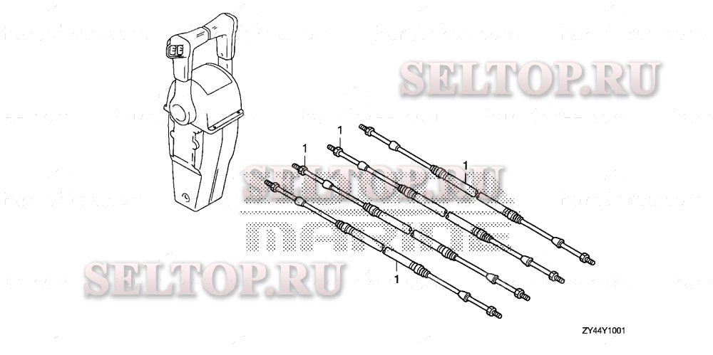 Кабель (dual) для Honda BF225AK1 XXA