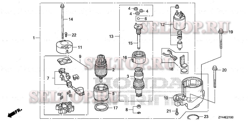 Стартер для Honda BF225AK1 XXA