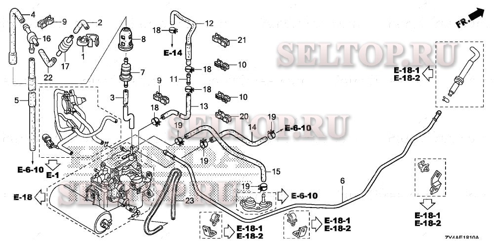 Трубопровод для Honda BF225AK2 XA