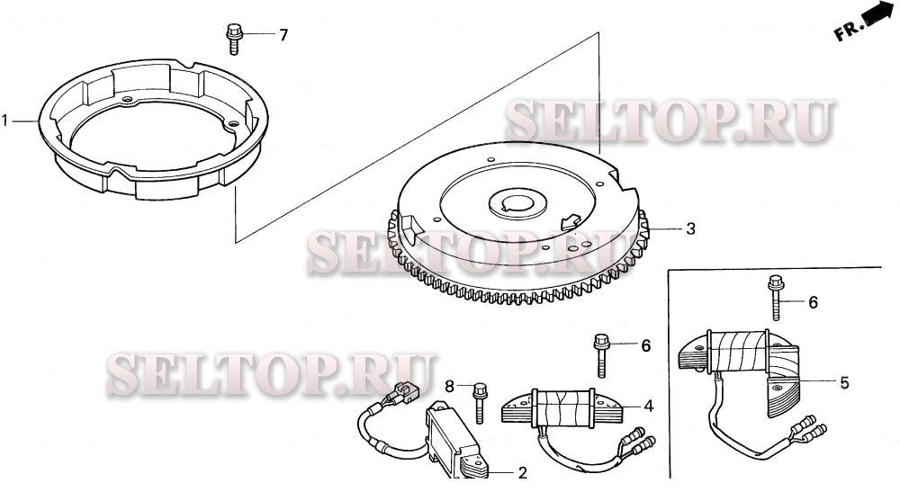 Маховик для Honda BF25AY LHSA