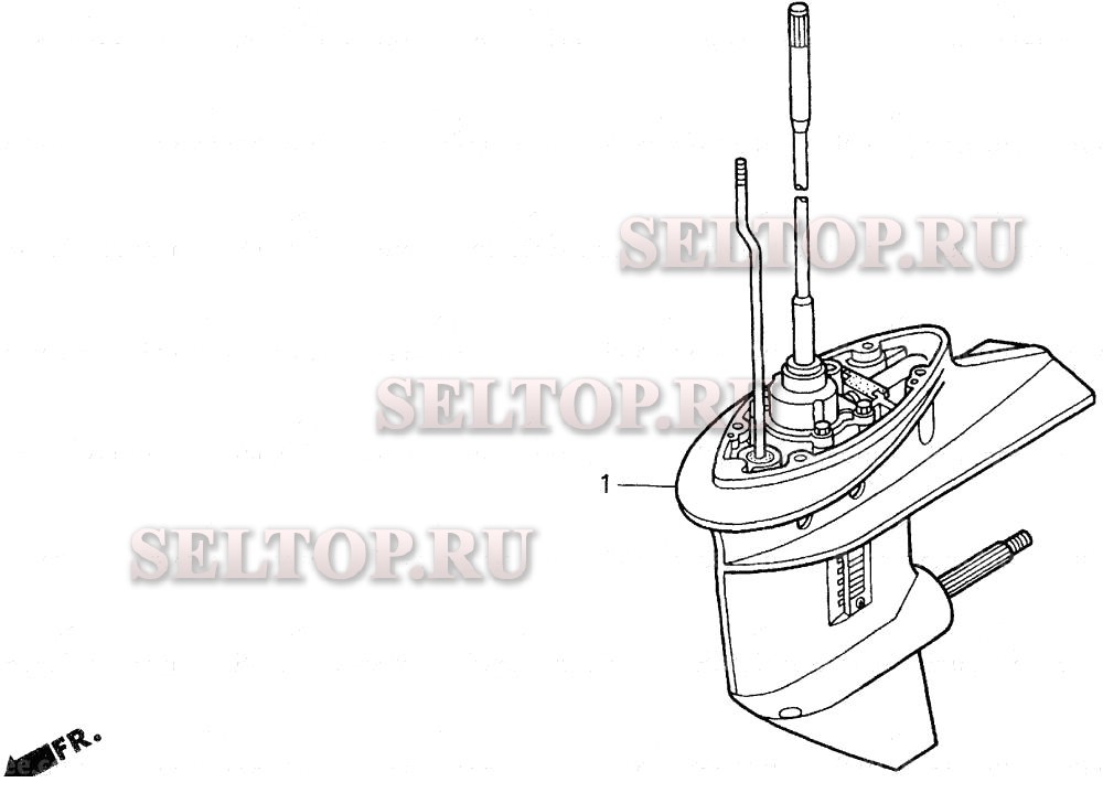 Корпус редуктора для Honda BF25AY LHSA