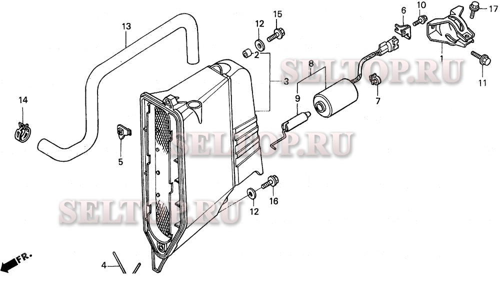 Крышка глушителя для Honda BF25AY LHSA