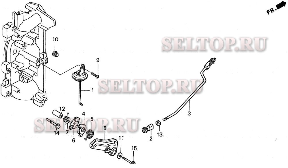 Штанга дросселя для Honda BF25AY SHA