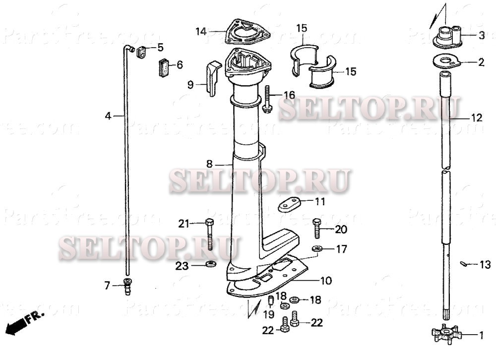 Выступающая часть для Honda BF2AH LA