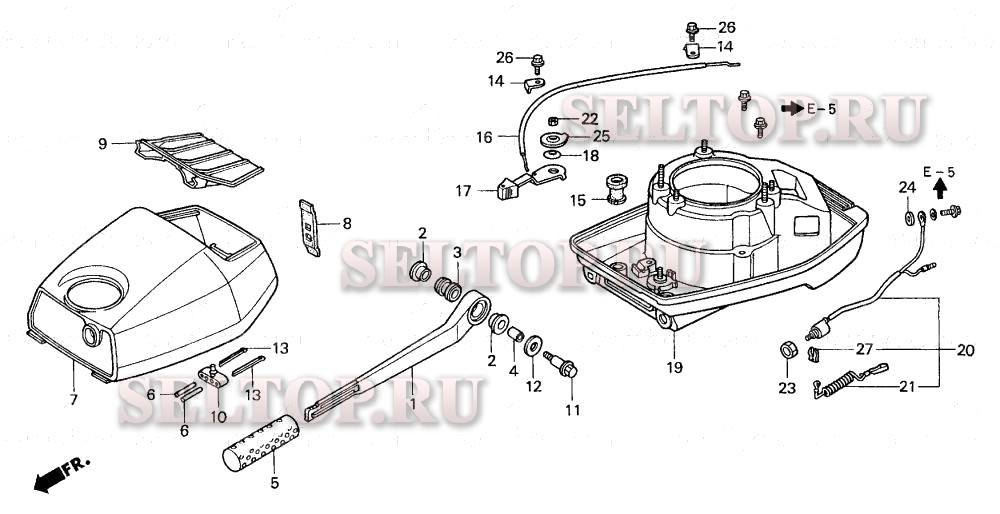 Ручка управления рулем для Honda BF2AH LA