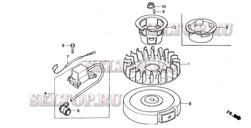Катушка зажигания для Honda BF2AK LA