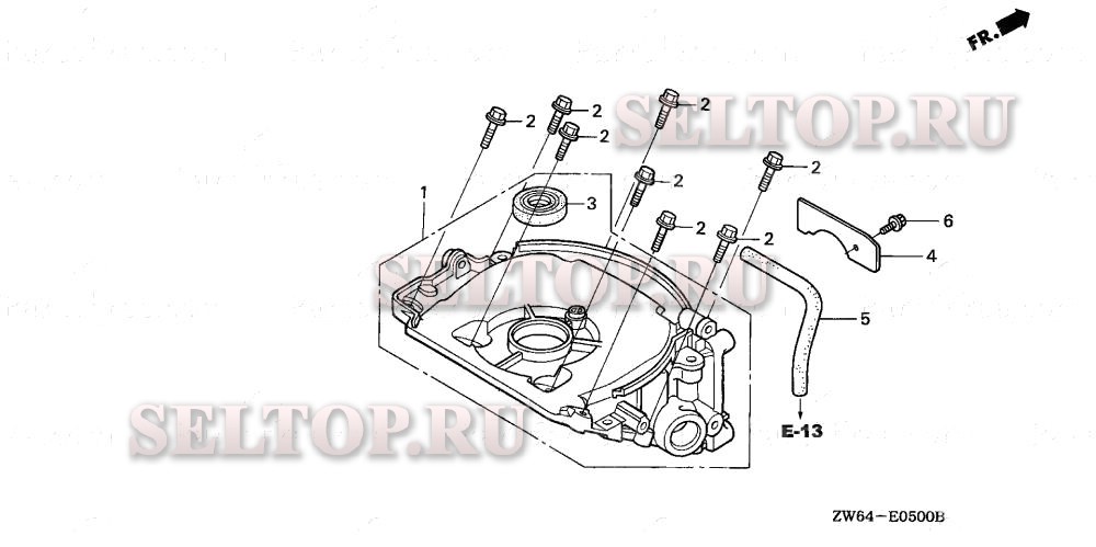 Корпус с датчиком уровня масла для Honda BF2D3 SAB