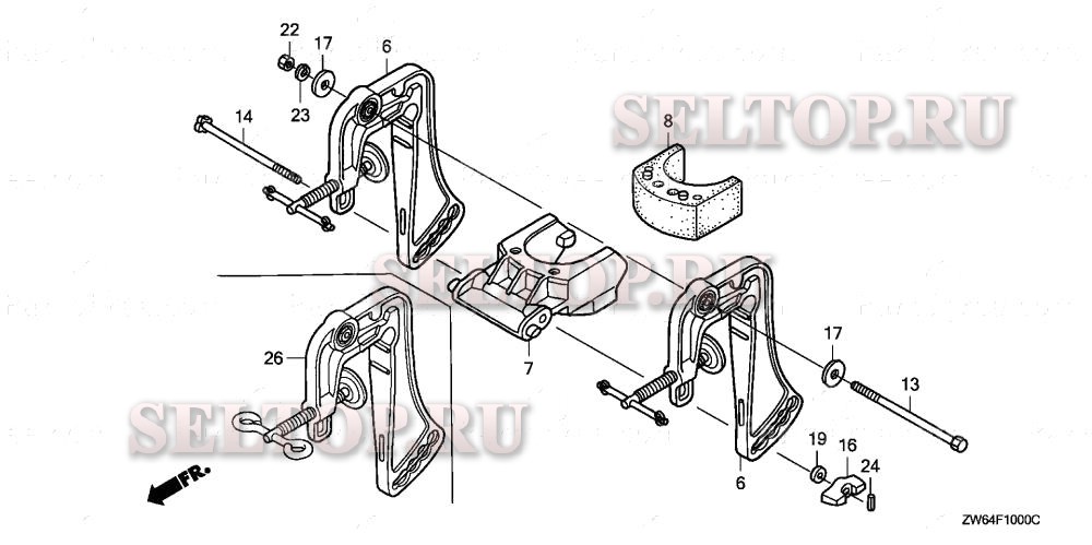 Корпус вертлюга для Honda BF2D4 SA