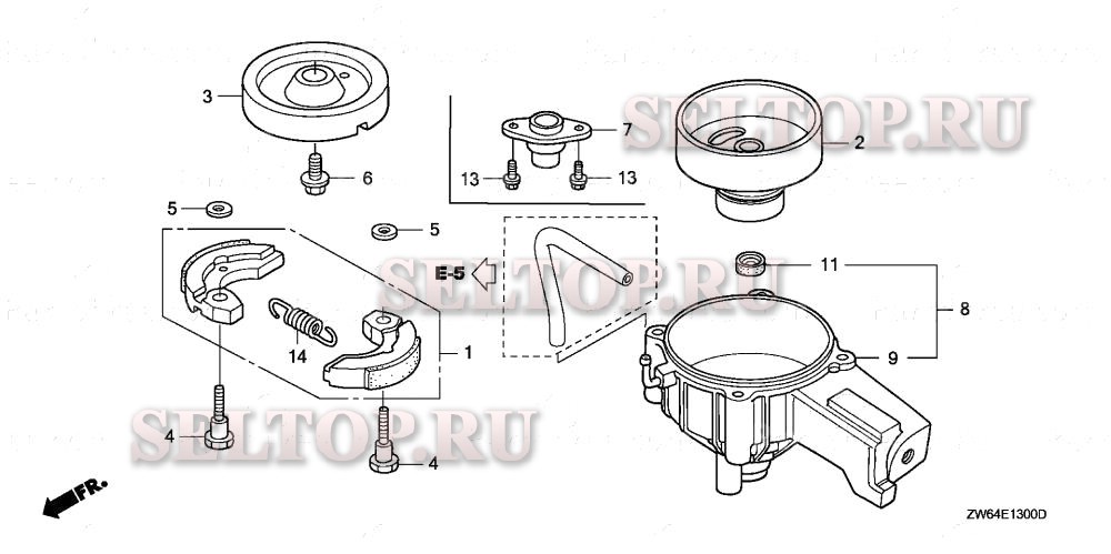 Сцепление для Honda BF2D4 SCHA