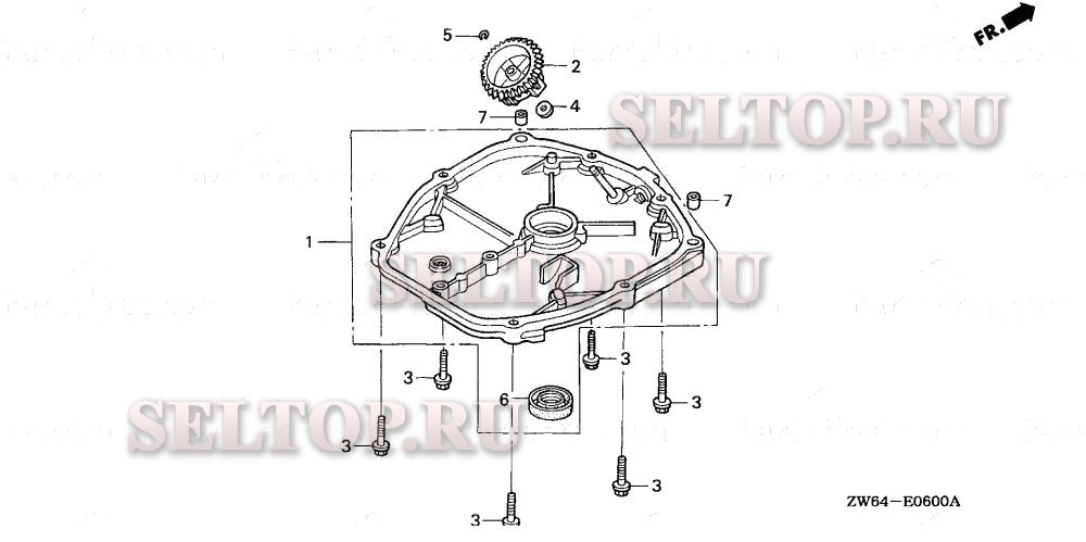 Крышка картера для Honda BF2D5 SCHA
