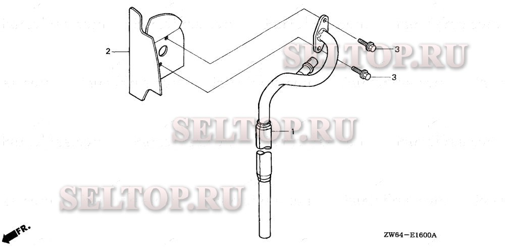 Выхлопная труба для Honda BF2D6 LCHA